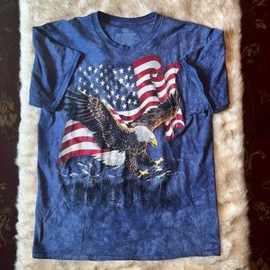 The Mountain Tie Dye Very American Flag & Eagle Short Sleeve T-shirt
